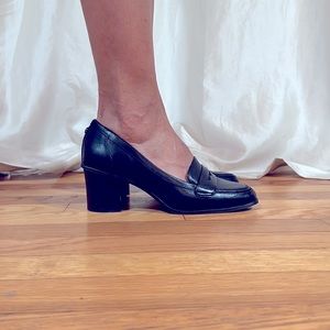 Moccasins black leather